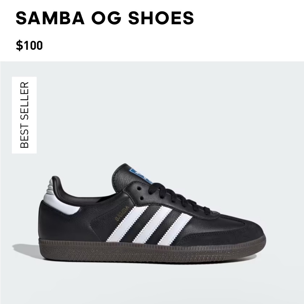 adidas Samba OG Sneakers - Black and White
